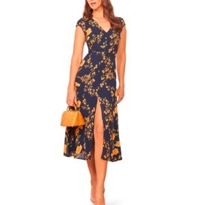Reformation Floral Wellfleet Back Cutout Dress NWT